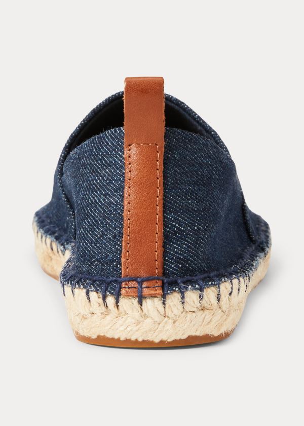 Ralph Lauren Dorian Denim Espadrilky Tmavě Blankyt Hnědé | L226vB4V
