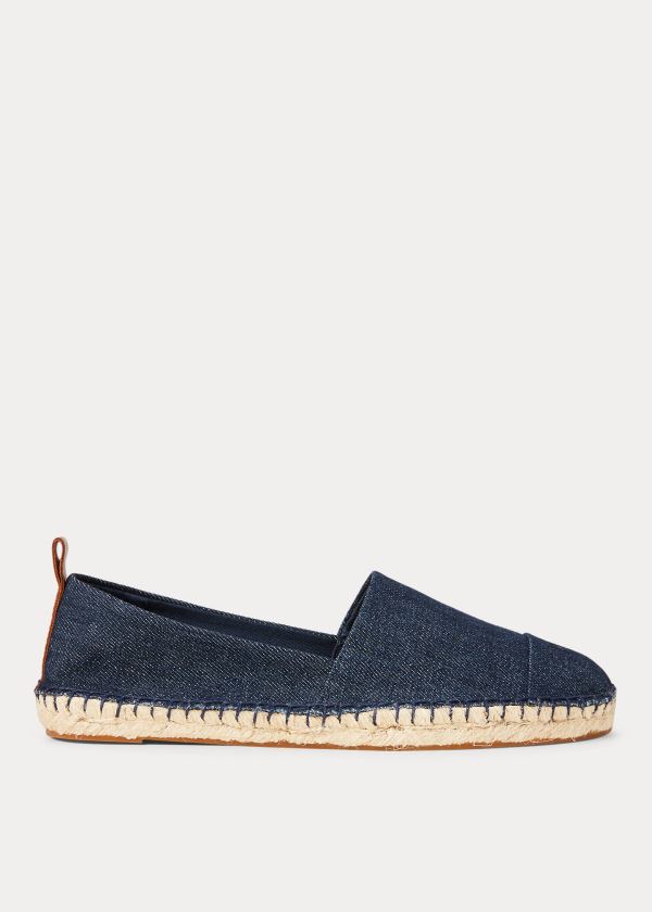 Ralph Lauren Dorian Denim Espadrilky Tmavě Blankyt Hnědé | L226vB4V