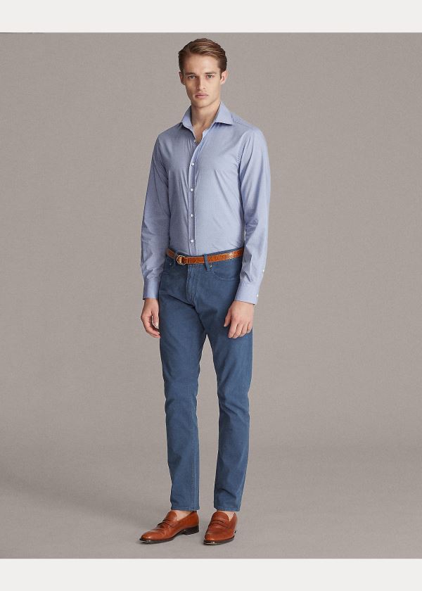 Ralph Lauren Dot-Print Shirt Světle Blankyt Bílé | Xb2bwmVk