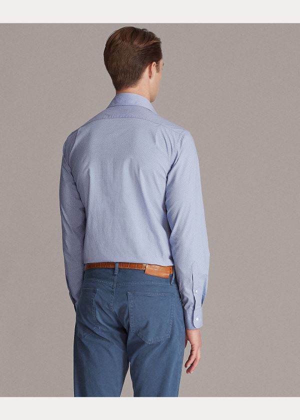 Ralph Lauren Dot-Print Shirt Světle Blankyt Bílé | Xb2bwmVk