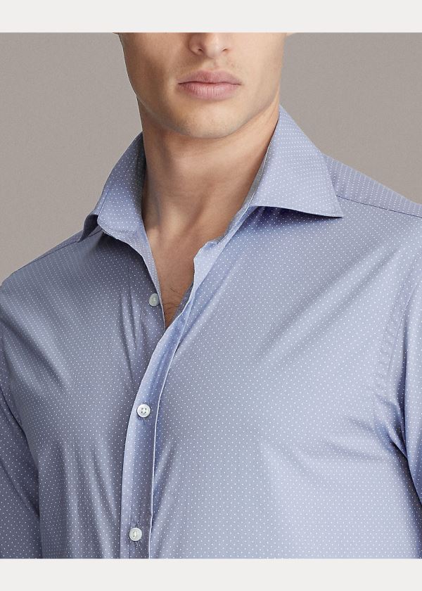 Ralph Lauren Dot-Print Shirt Světle Blankyt Bílé | Xb2bwmVk