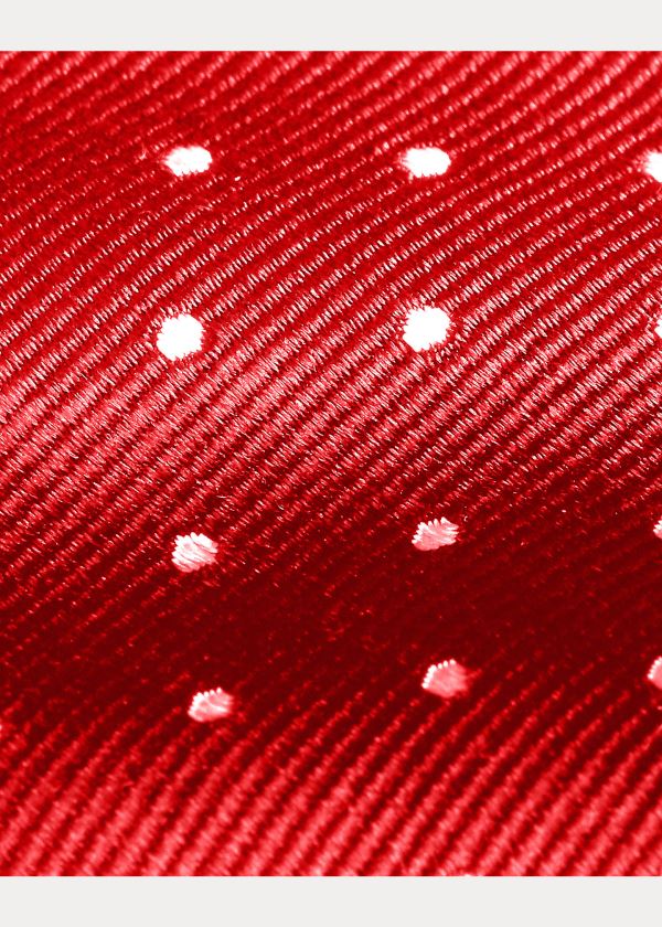 Ralph Lauren Dot Silk Repp Narrow Tie Červené Bílé | Zu5a5A9V