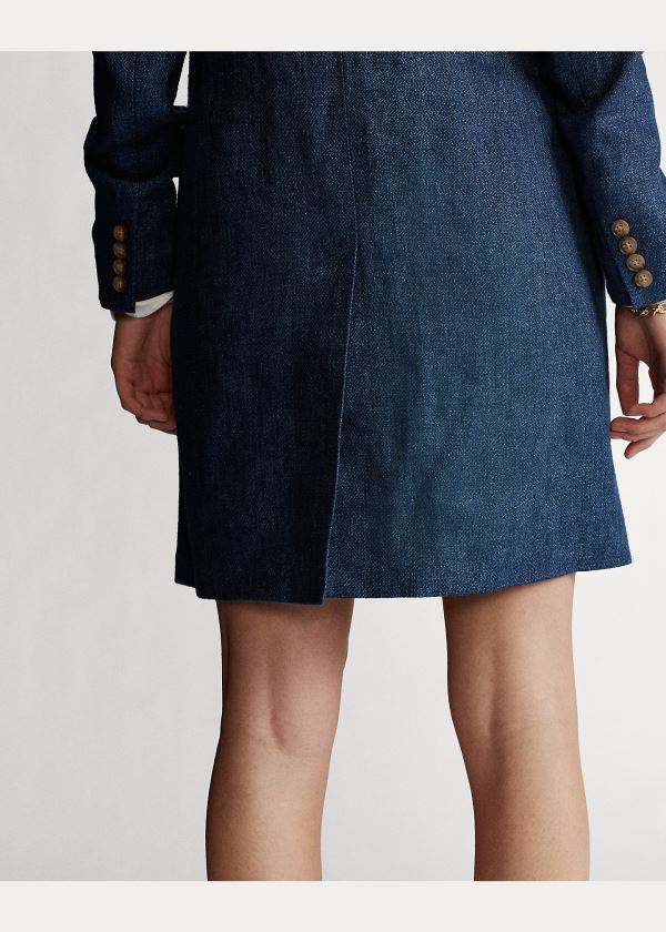 Ralph Lauren Double-Breasted Linen Blazer Blankyt | CGySuSny