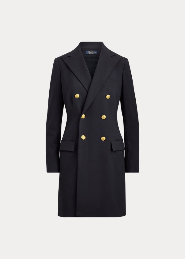 Ralph Lauren Double-Breasted Wool Blazer Tmavě Blankyt | bUyoicff