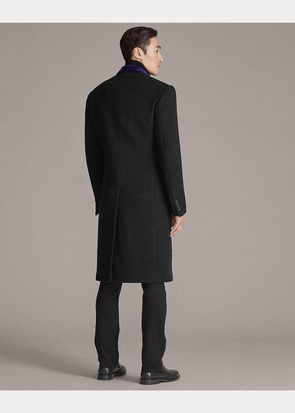 Ralph Lauren Double-Faced Cashmere Topcoat Černé | l92YyyGP