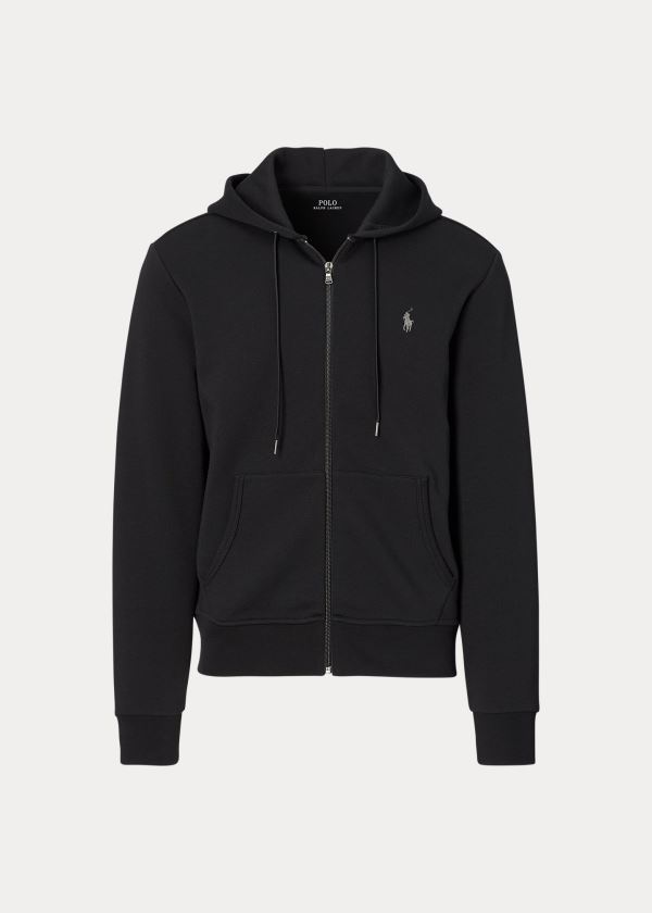 Ralph Lauren Double-Knit Full-Zip Hoodie Černé | MvyGWiPQ
