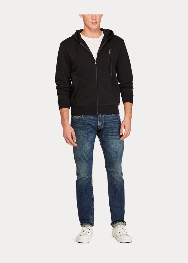 Ralph Lauren Double-Knit Full-Zip Hoodie Černé | MvyGWiPQ