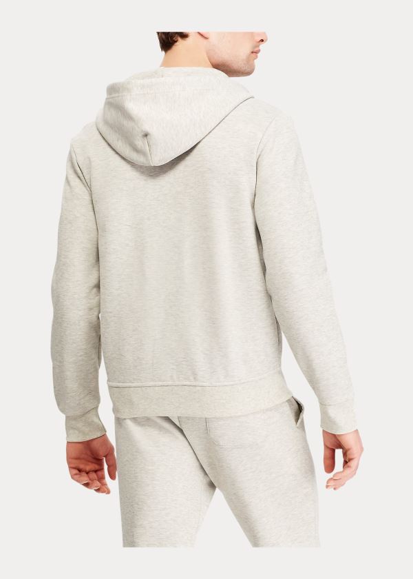 Ralph Lauren Double-Knit Full-Zip Hoodie Světle Šedé | k7o93ZqU