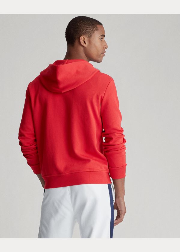 Ralph Lauren Double-Knit Full-Zip Hoodie Červené | xuOjkAZj