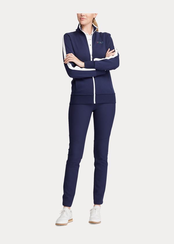 Ralph Lauren Double-Knit Golfové Track Jacket Tmavě Blankyt | fvBDpqbw