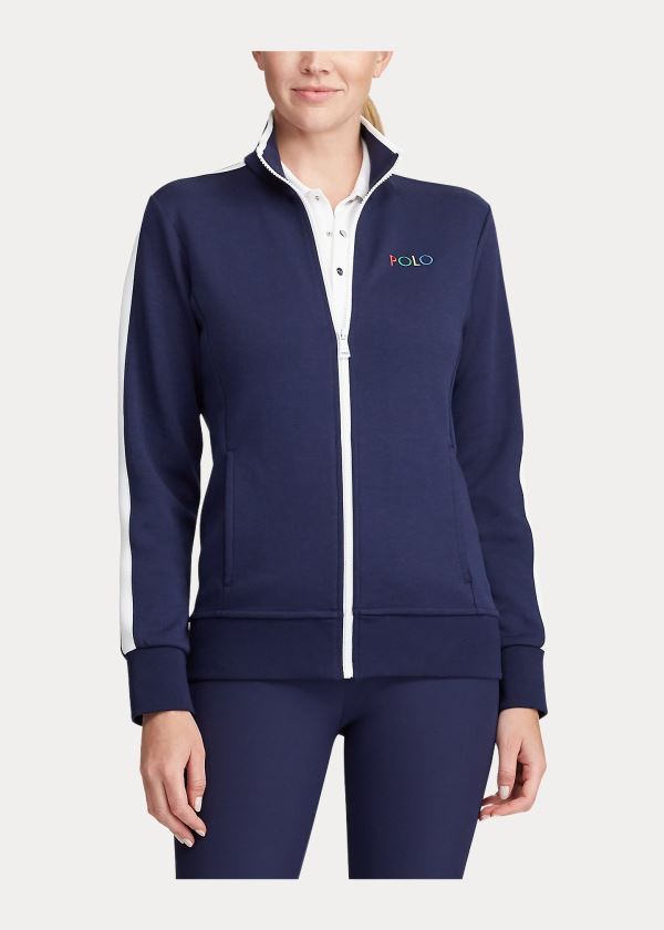 Ralph Lauren Double-Knit Golfové Track Jacket Tmavě Blankyt | fvBDpqbw
