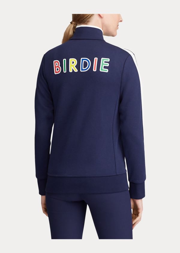 Ralph Lauren Double-Knit Golfové Track Jacket Tmavě Blankyt | fvBDpqbw