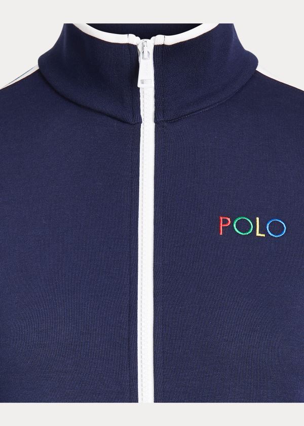 Ralph Lauren Double-Knit Golfové Track Jacket Tmavě Blankyt | fvBDpqbw