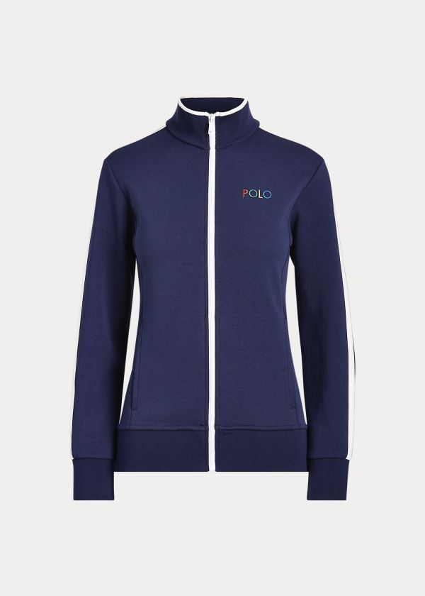Ralph Lauren Double-Knit Golfové Track Jacket Tmavě Blankyt | fvBDpqbw