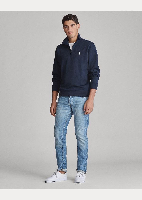 Ralph Lauren Double-Knit Pullover Tmavě Blankyt | wGxQPFF6