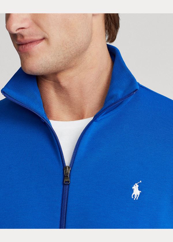 Ralph Lauren Double-Knit Track Jacket Blankyt Královská Modrá Červené | yIIoDIt3