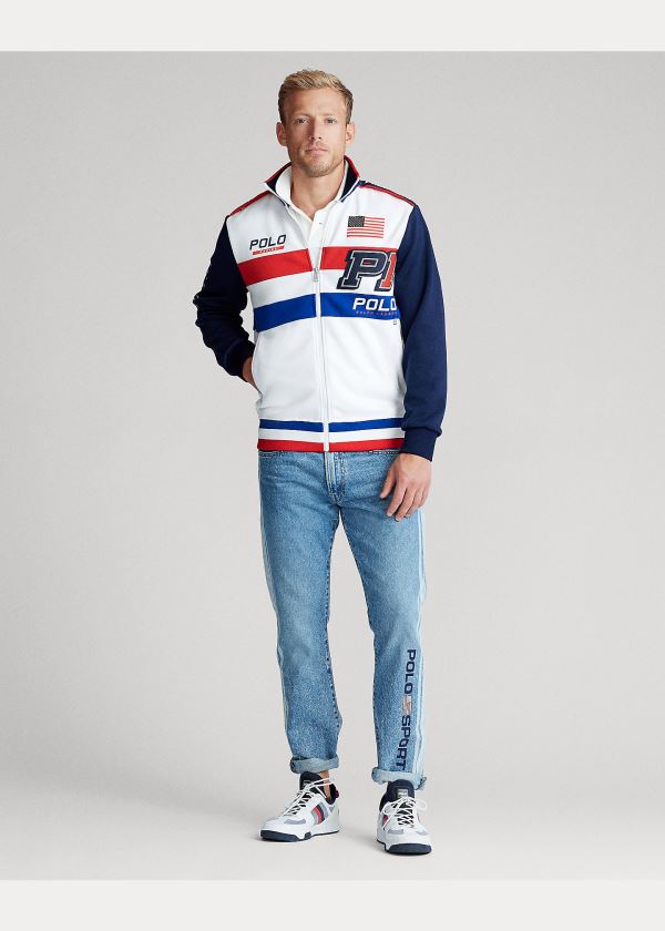 Ralph Lauren Double-Knit Track Jacket Bílé Viacfarebný | eWsrigvA