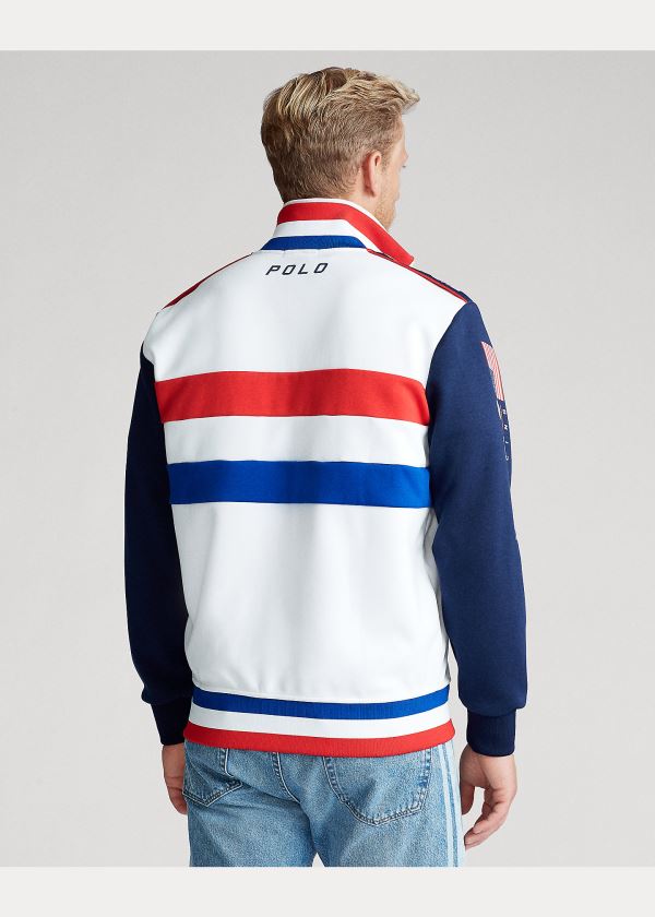 Ralph Lauren Double-Knit Track Jacket Bílé Viacfarebný | eWsrigvA
