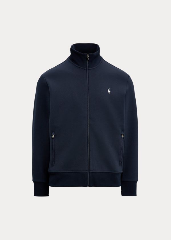 Ralph Lauren Double-Knit Track Jacket Tmavě Blankyt Bílé | z13QNlqK