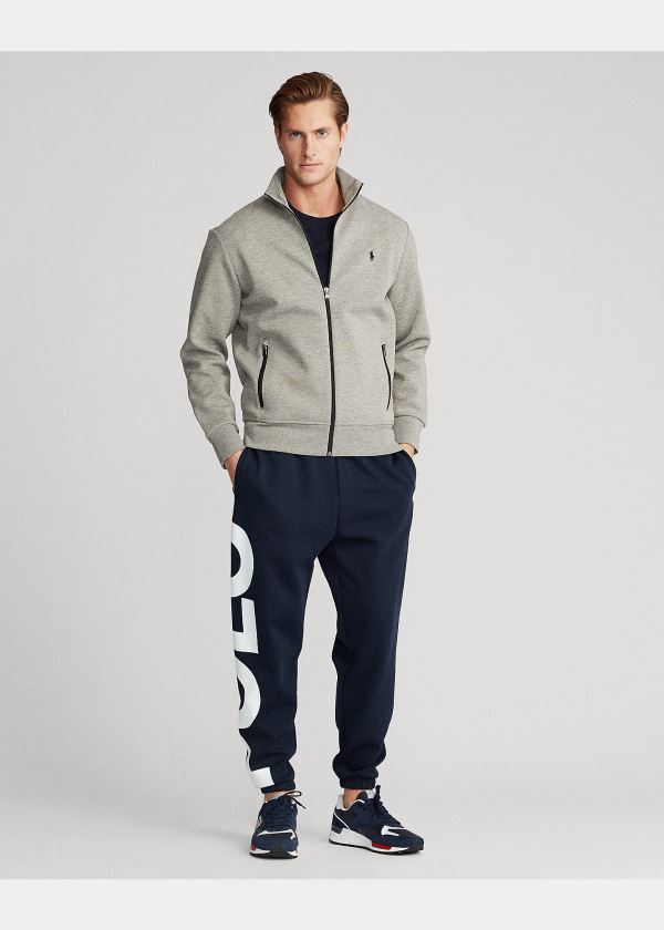 Ralph Lauren Double-Knit Track Jacket Šedé Černé | glkXqaph