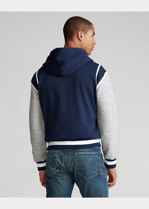 Ralph Lauren Down-Paneled Baseball Jacket Tmavě Blankyt | ZcmwLd4b