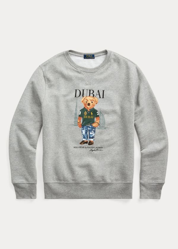 Ralph Lauren Dubai Bear Fleece Sweatshirt Šedé | drEh3BPd