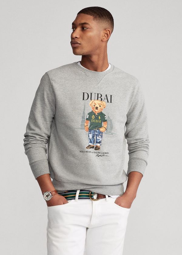 Ralph Lauren Dubai Bear Fleece Sweatshirt Šedé | drEh3BPd