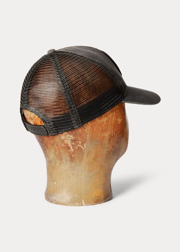 Ralph Lauren Eagle-Patch Reverse-Sateen Cap Černé | rSWbemis