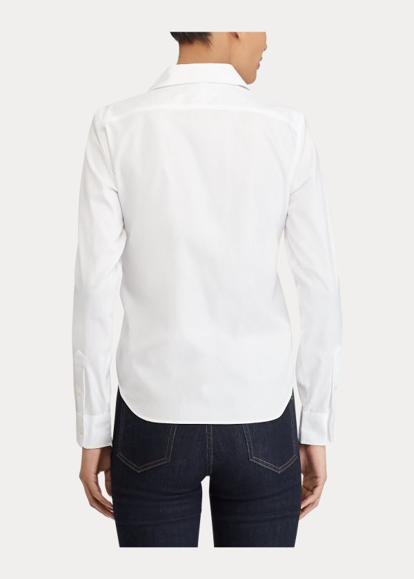 Ralph Lauren Easy Care Bavlněné Shirt Bílé | PeOzf0OC