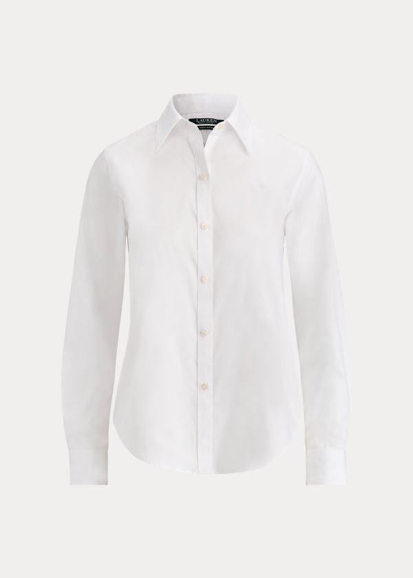 Ralph Lauren Easy Care Bavlněné Shirt Bílé | PeOzf0OC