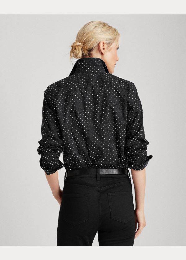 Ralph Lauren Easy Care Polka-Dot Shirt Černé Krém | eZvVxNN6