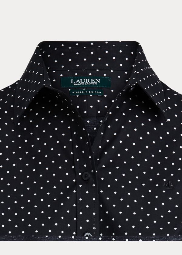 Ralph Lauren Easy Care Polka-Dot Shirt Černé Krém | eZvVxNN6