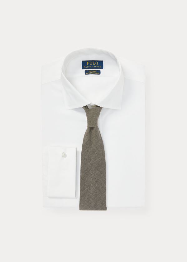 Ralph Lauren Easy Care Stretch Poplin Shirt with French Cuffs - All Fits Bílé | DG0UTx0T