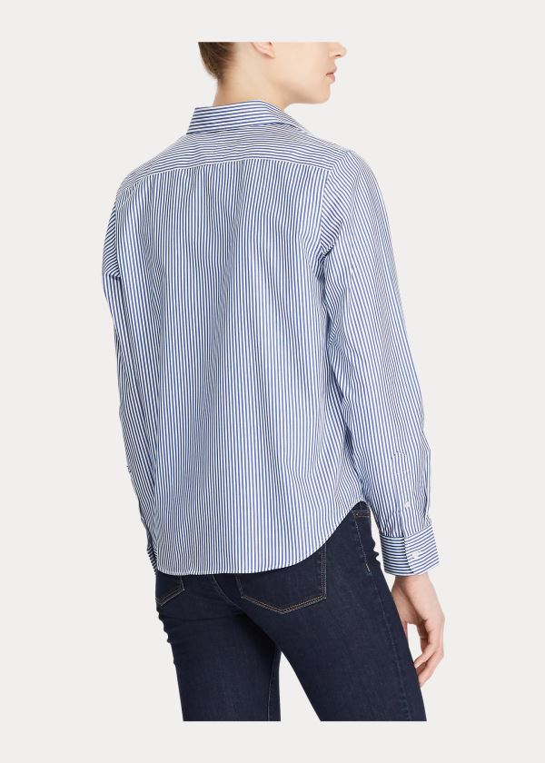 Ralph Lauren Easy Care Striped Bavlněné Shirt Blankyt Bílé | TNTzpYg3