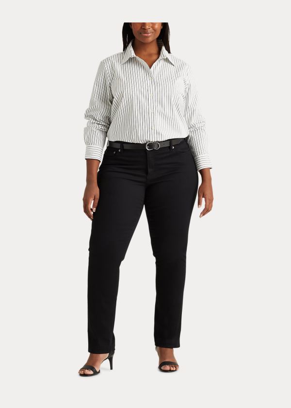 Ralph Lauren Easy Care Striped Shirt Bílé Černé | 0DbkfrJe