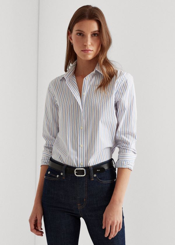 Ralph Lauren Easy Care Striped Shirt Bílé Blankyt Viacfarebný | CP3Qhfox