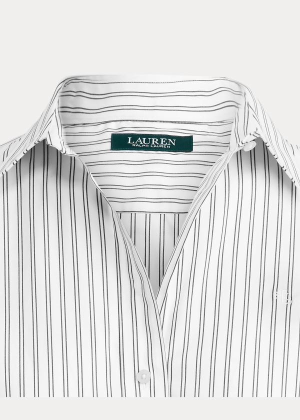 Ralph Lauren Easy Care Striped Shirt Bílé Černé Proužek | MGKXSyLD