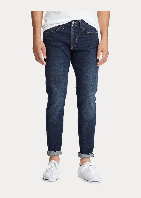 Ralph Lauren Eldridge Skinny Stretch Jean Tmavě Blankyt Blankyt Světle Modré | KDZcGuBy
