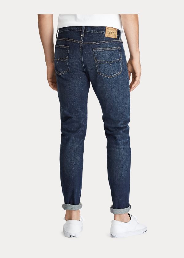 Ralph Lauren Eldridge Skinny Stretch Jean Tmavě Blankyt Blankyt Světle Modré | KDZcGuBy
