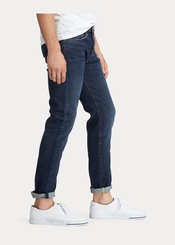 Ralph Lauren Eldridge Skinny Stretch Jean Tmavě Blankyt Blankyt Světle Modré | KDZcGuBy