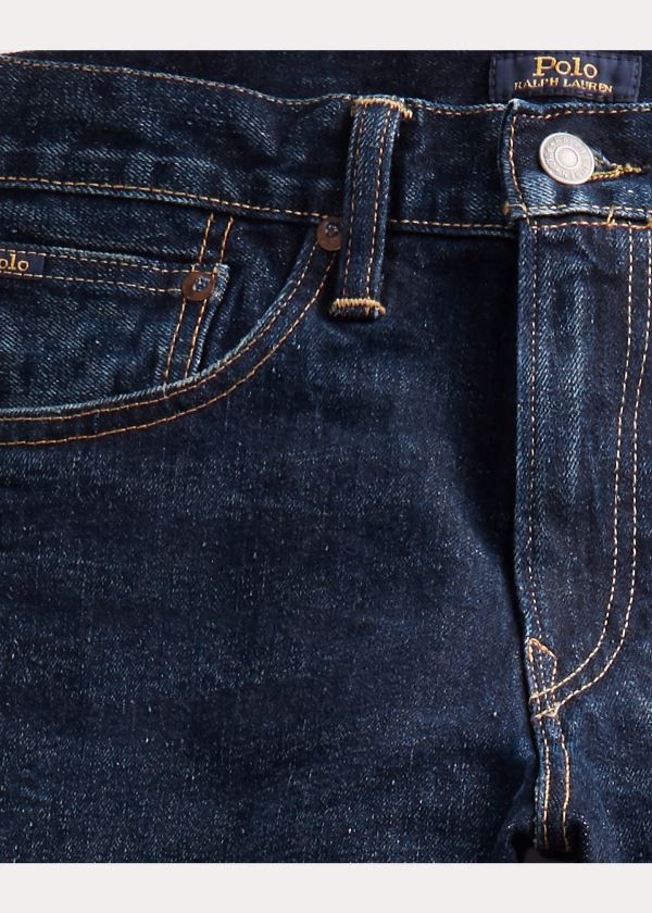 Ralph Lauren Eldridge Skinny Stretch Jean Tmavě Blankyt Blankyt Světle Modré | KDZcGuBy
