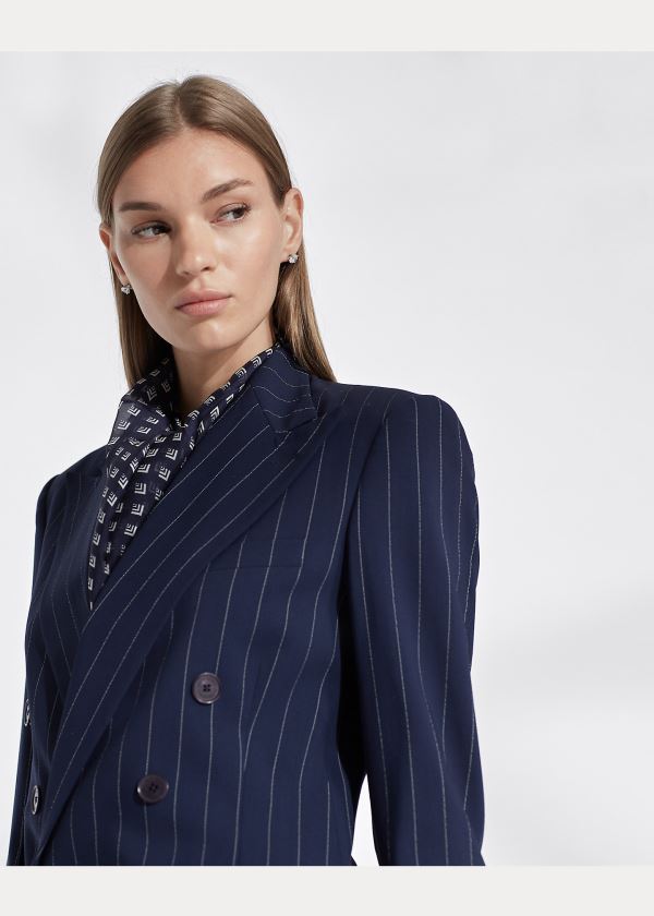 Ralph Lauren Elias Striped Jacket Tmavě Blankyt Krém | Sb2nTf93