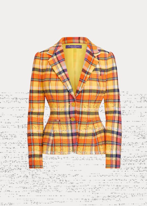 Ralph Lauren Eloise Plaid Jacket Oranžové Viacfarebný | 520IbA84