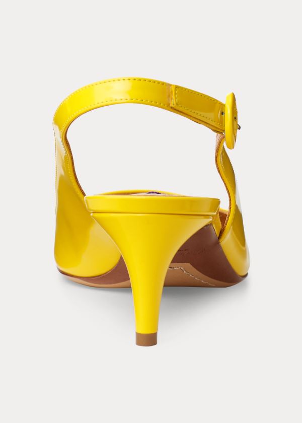Ralph Lauren Ember Lakovaná Slingback Žluté | dH4nGV0N