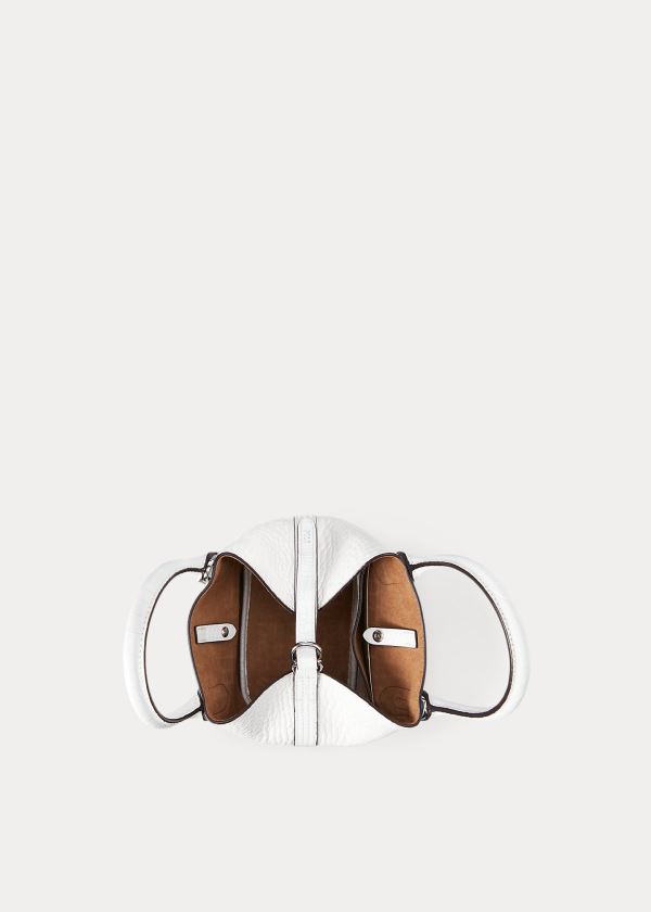 Ralph Lauren Embossed Mini Bellport Tote Bílé | PtF1NQDm