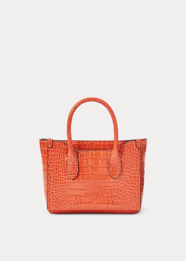 Ralph Lauren Embossed Mini Sloane Satchel Oranžové | Oz3XAehR