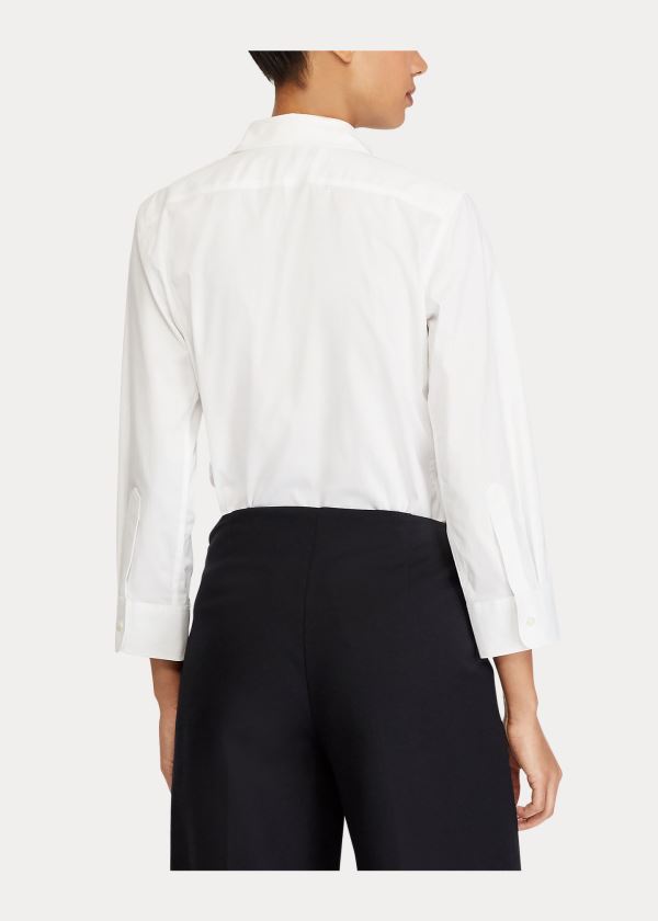 Ralph Lauren Embroidered Button-Down Shirt Bílé | iSvqtNb9