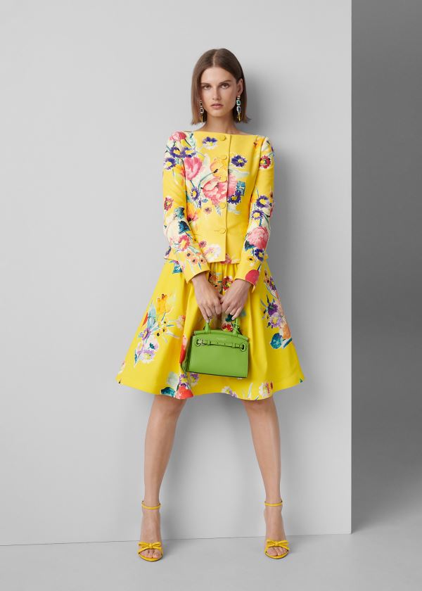 Ralph Lauren Emilia Floral Bavlněné Skirt Žluté Viacfarebný | nvQuLx2e