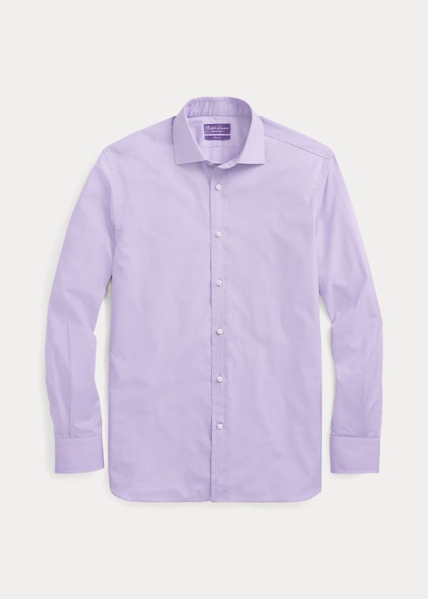 Ralph Lauren End-on-End Bavlněné Šaty Shirt Fialové | HtQTuiMR