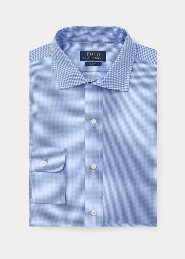 Ralph Lauren Estate Slim Gingham Shirt Blankyt Bílé | gq7MkRuR
